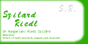 szilard riedl business card